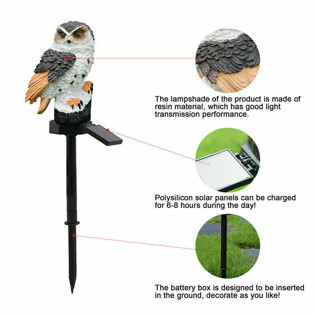 GlowOwl™ Solar Garden Light