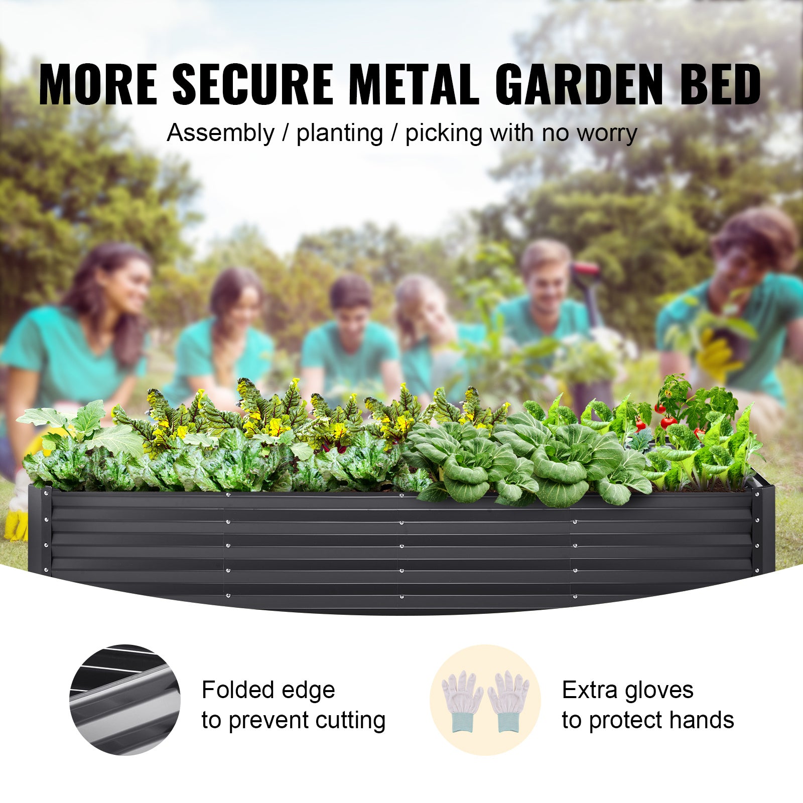 VEVOR Galvanized Grow Bed