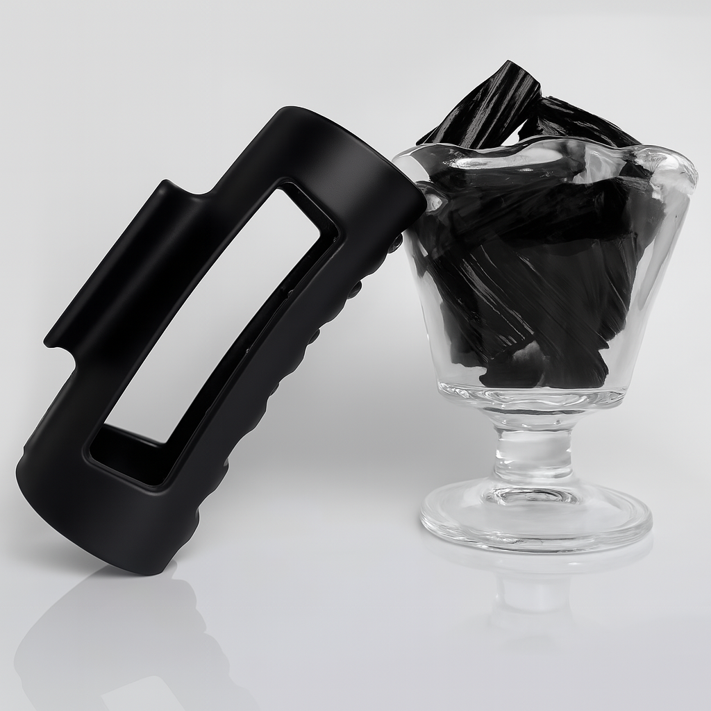 Clipsee flexible hair claw in black—pinch-free